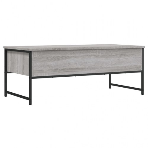Sofabord med 2 skuffer - konstrueret træ i grå sonoma-eg, 101 × 49 × 39,5 cm