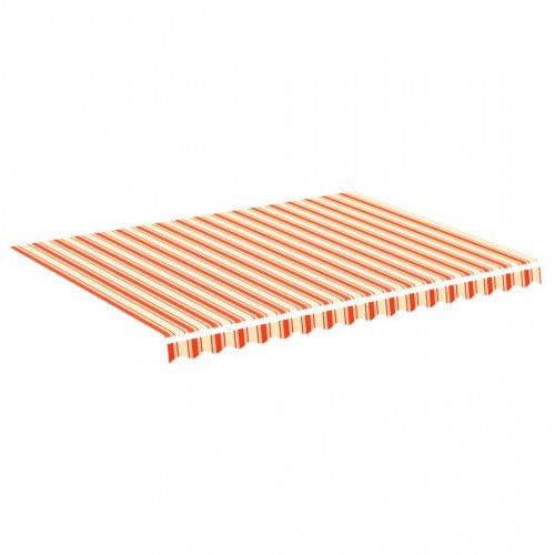 Udskiftningsdug til markise 4 x 3 m - gul og orange striber