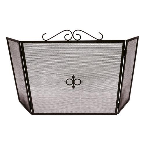 Beskyttelse til pejs EDM Foldbar Sort 111 x 0,8 x 60,5 cm