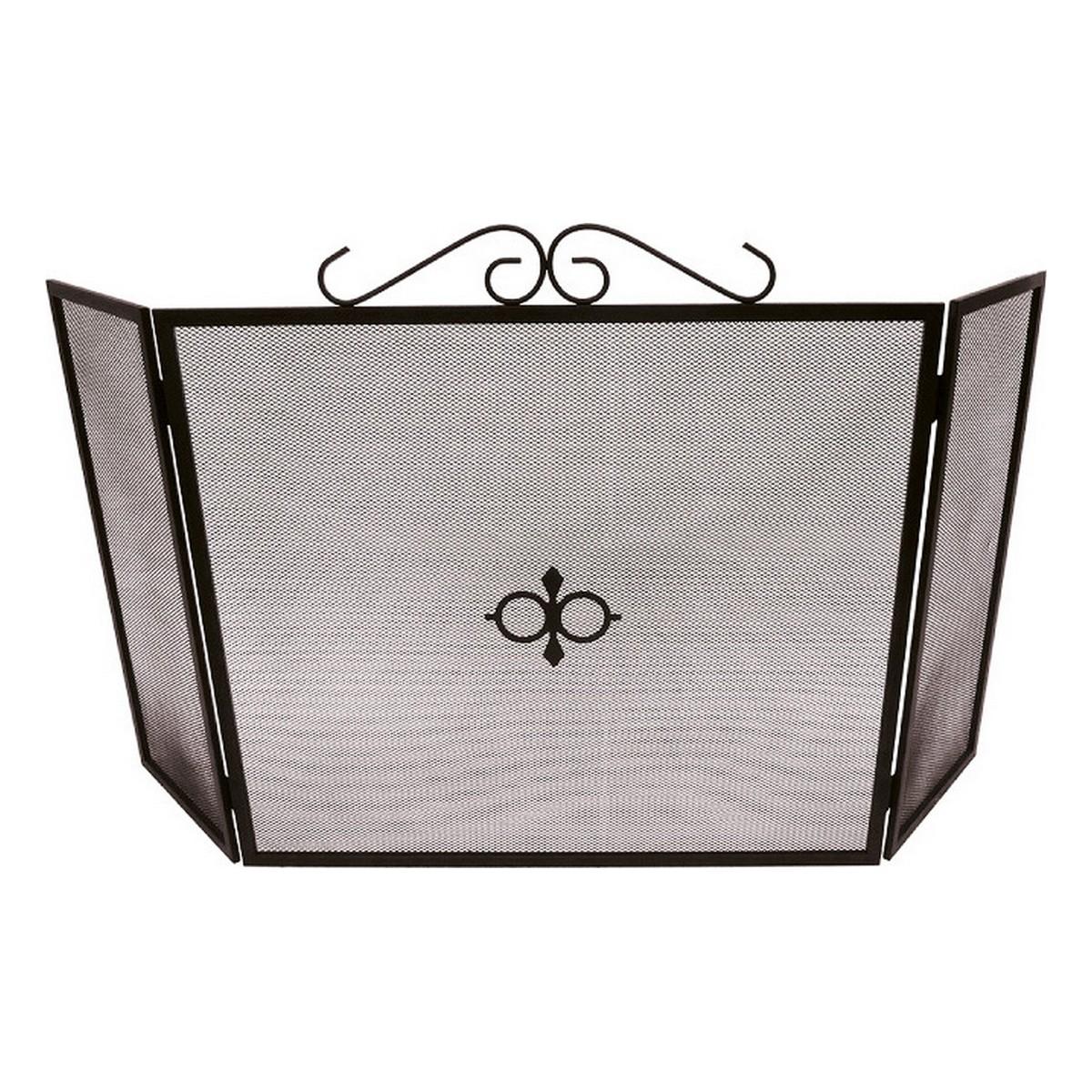 Beskyttelse til pejs EDM Foldbar Sort 111 x 0,8 x 60,5 cm