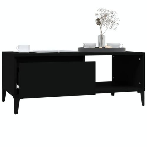 Sofabord 90x50x36,5 cm konstrueret træ sort