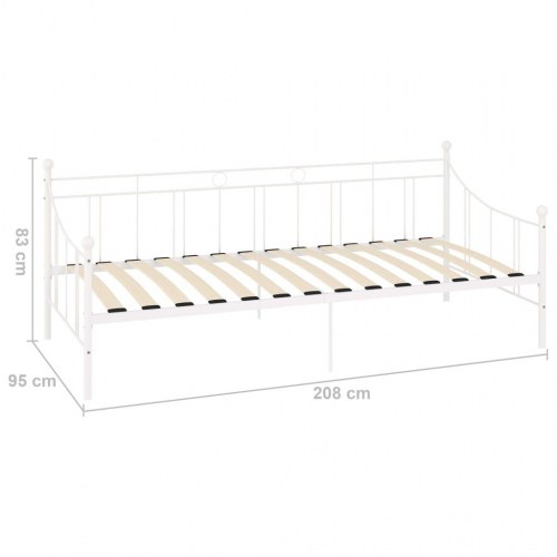 Daybedstel 90 x 200 cm i metal - hvid
