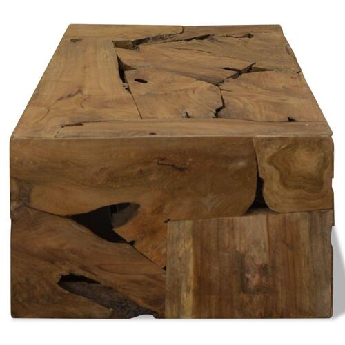 Sofabord 90x50x30 cm ægte teaktræ brun