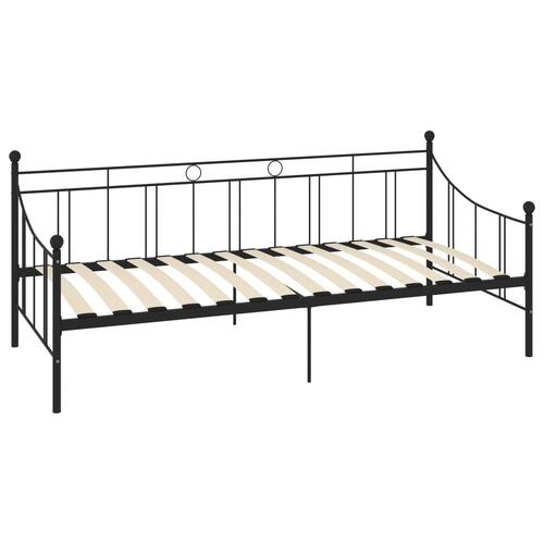 Stel til daybed 90x200 cm metal sort