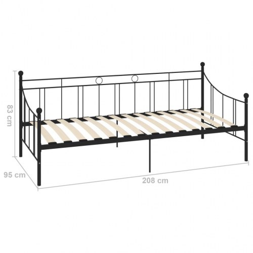 Daybedstel 90 x 200 cm i metal - sort