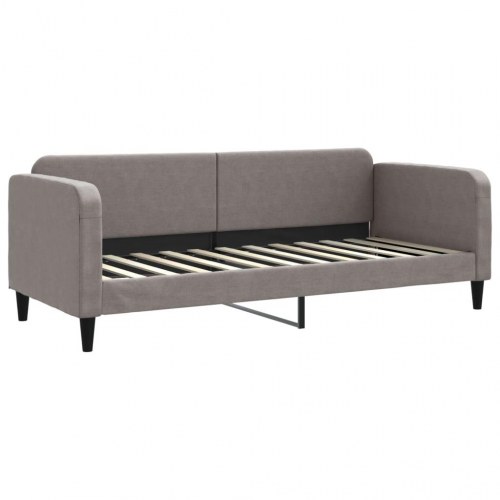 Daybed 80×200 cm i stof - gråbrun sovesofa med lamelbund