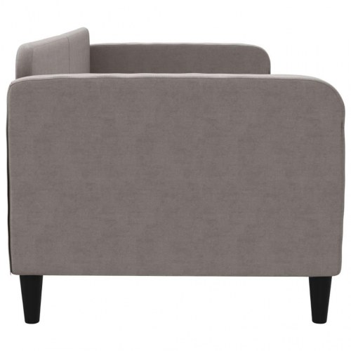 Daybed 80×200 cm i stof - gråbrun sovesofa med lamelbund