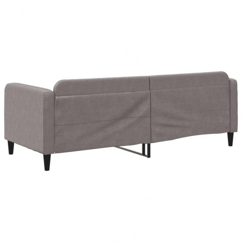 Daybed 80×200 cm i stof - gråbrun sovesofa med lamelbund