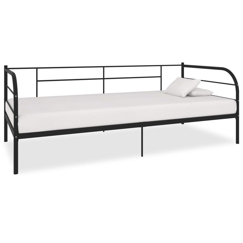 Stel til daybed 90x200 cm metal sort
