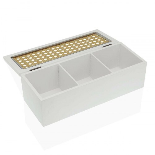 Versa smykkeskrin rektangulær - hvid, 10 × 8 × 26 cm