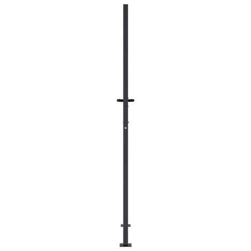 Havelåge 105x180 cm firkantet design stål antracitgrå