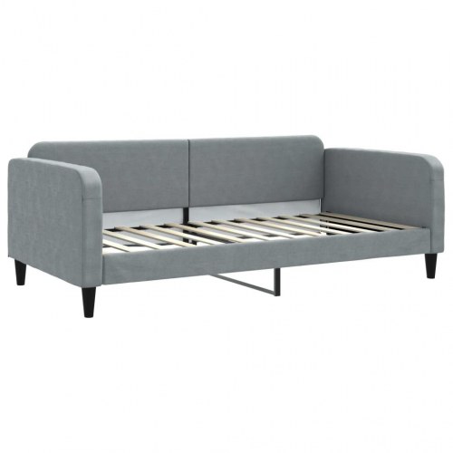 Daybed 100×200 cm i stof - lysegrå sovesofa til gæsteværelse og stue