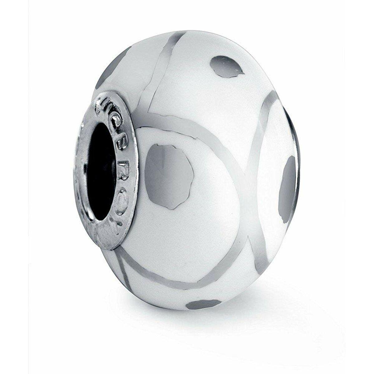 Charmperle til dame - hvid, sterling sølv, 1 cm