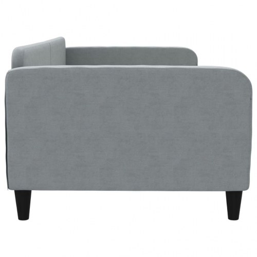 Daybed 100×200 cm i stof - lysegrå sovesofa til gæsteværelse og stue