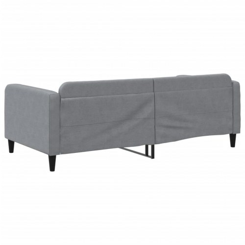 Daybed 100×200 cm i stof - lysegrå sovesofa til gæsteværelse og stue