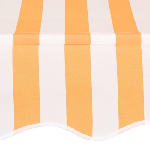 Foldemarkise manuel betjening 400 cm stribet orange og hvid