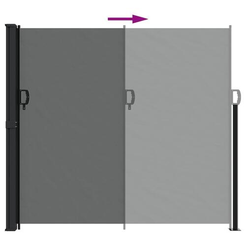 Sammenrullelig sidemarkise 180x600 cm antracitgrå