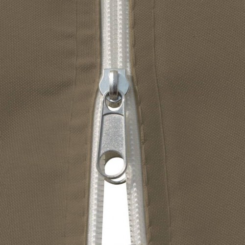 Havetelt med gardiner 4×3 m - gråbrun, 180 g/m²