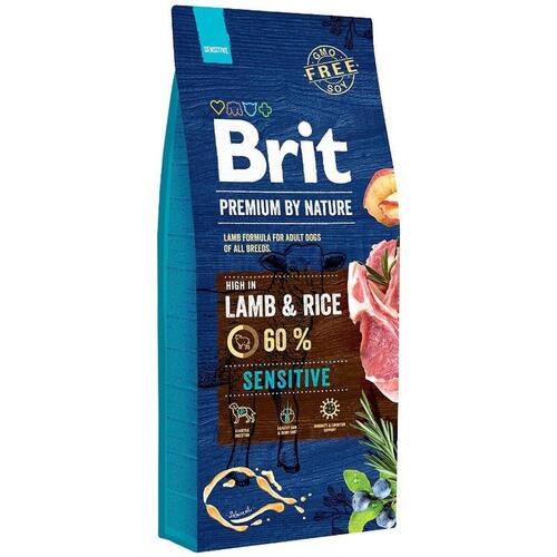 Foder Brit Premium by Nature Sensitive Voksen Lam 15 kg