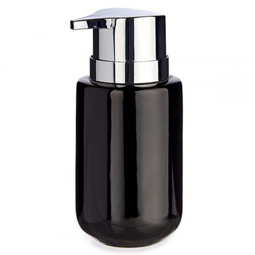 Berilo sæbedispenser - sort/sølv, metal og keramik, 350 ml (6 stk.)
