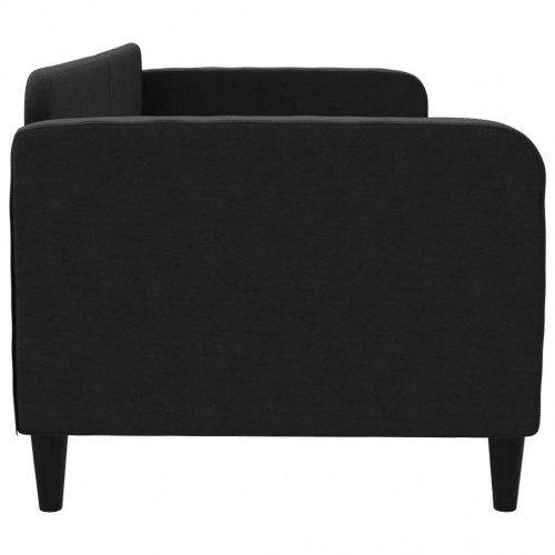 Daybed sengeramme 80×200 cm i sort stof - 2-i-1 sovesofa