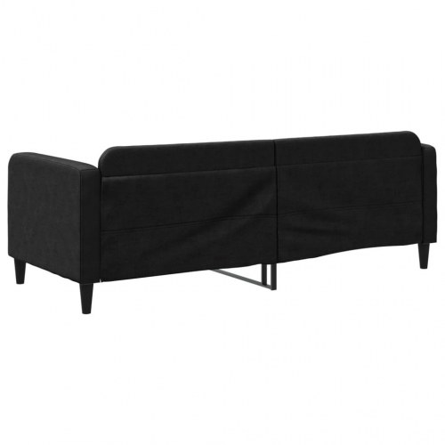 Daybed sengeramme 80×200 cm i sort stof - 2-i-1 sovesofa