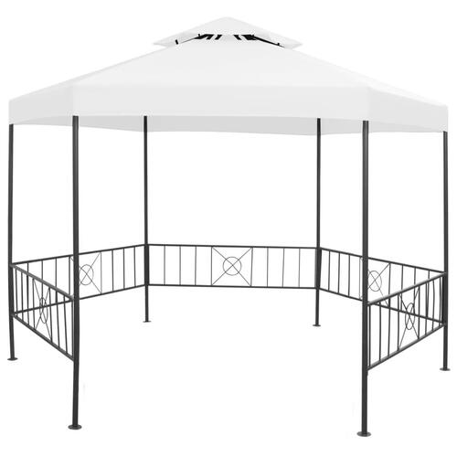 Havepavillon 323x275x265 cm 180 g/m² hvid