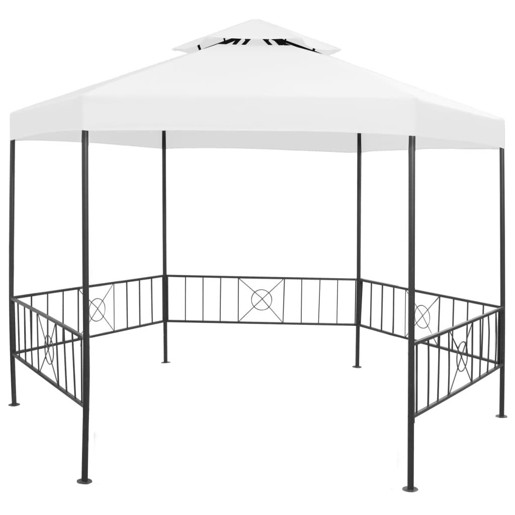 Havepavillon 323x275x265 cm 180 g/m² hvid