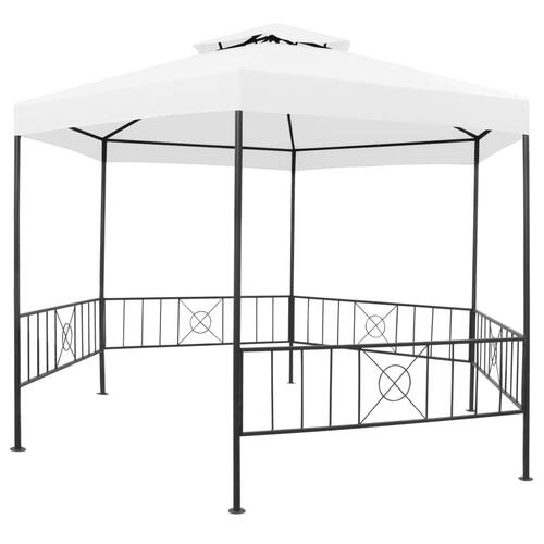 Havepavillon 323x275x265 cm 180 g/m² hvid