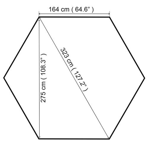 Havepavillon 323x275x265 cm 180 g/m² hvid