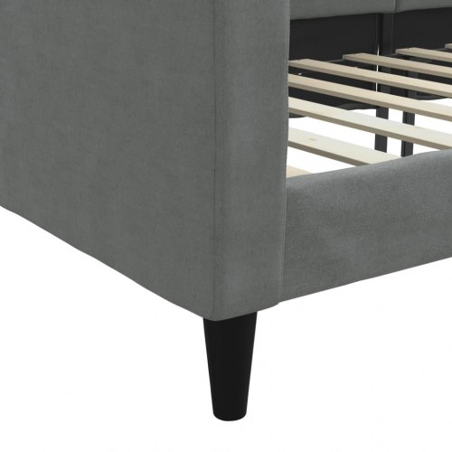 Daybed 100 x 200 cm i stof - mørkegrå sovesofa