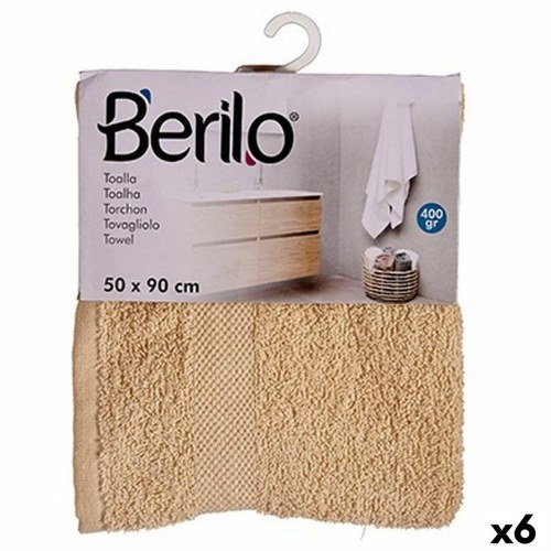 Berilo badelagen - flødefarvet, 50 × 90 cm, 80 % bomuld (6-pak)