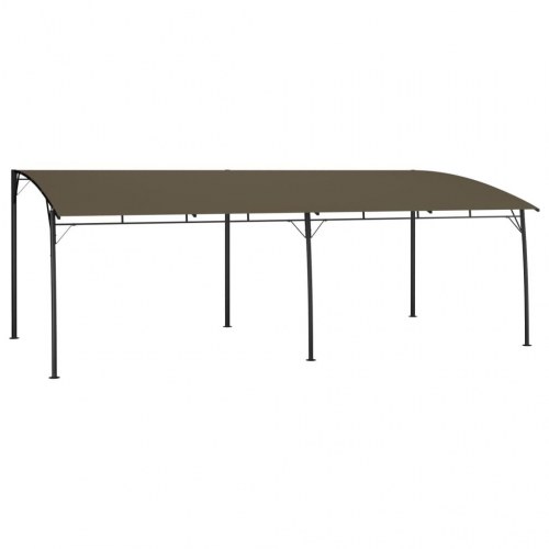 Havemarkise 6 × 3 × 2,55 m - gråbrun fritstående pavillon