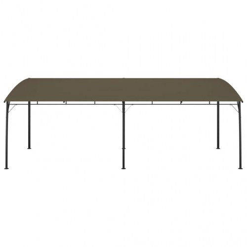 Havemarkise 6 × 3 × 2,55 m - gråbrun fritstående pavillon