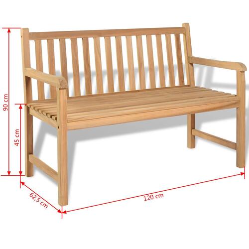 Havebænk 120 cm teak