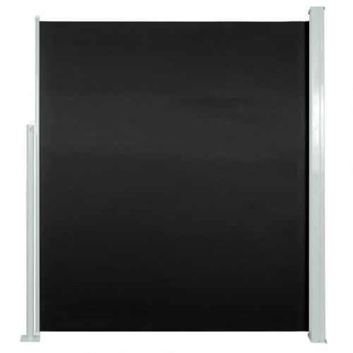 Sammenrullelig sidemarkise til terrassen 160 x 300 cm sort