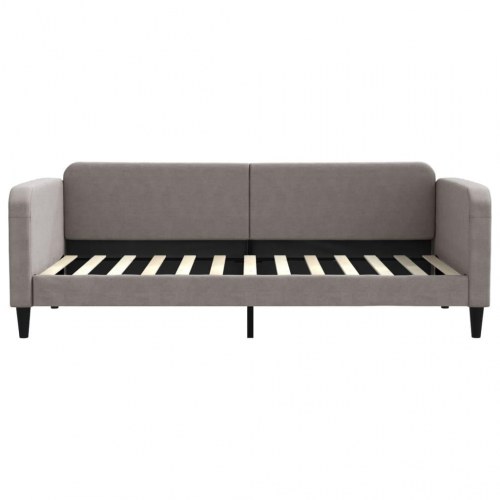Daybed 90×200 cm i stof - gråbrun sovesofa til gæsteværelse og stue