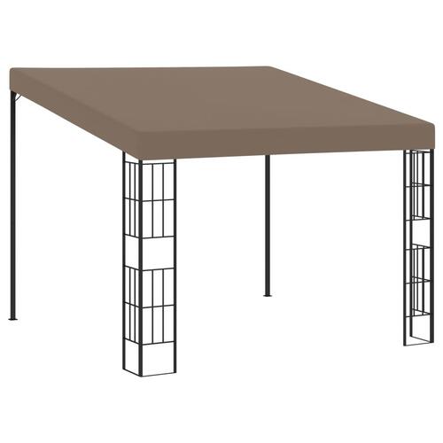 Vægmonteret pavillon 3x3 m stof gråbrun