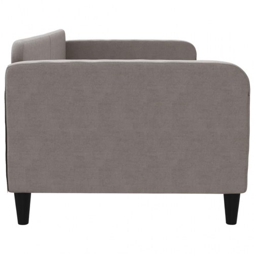 Daybed 90×200 cm i stof - gråbrun sovesofa til gæsteværelse og stue