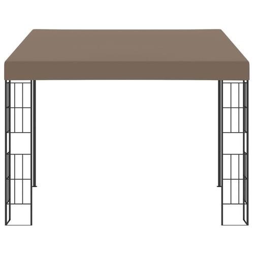 Vægmonteret pavillon 3x3 m stof gråbrun