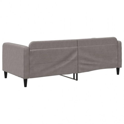 Daybed 90×200 cm i stof - gråbrun sovesofa til gæsteværelse og stue