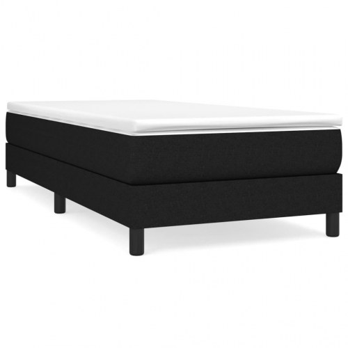 Kontinentalseng med madras 90×190 cm - stof, sort