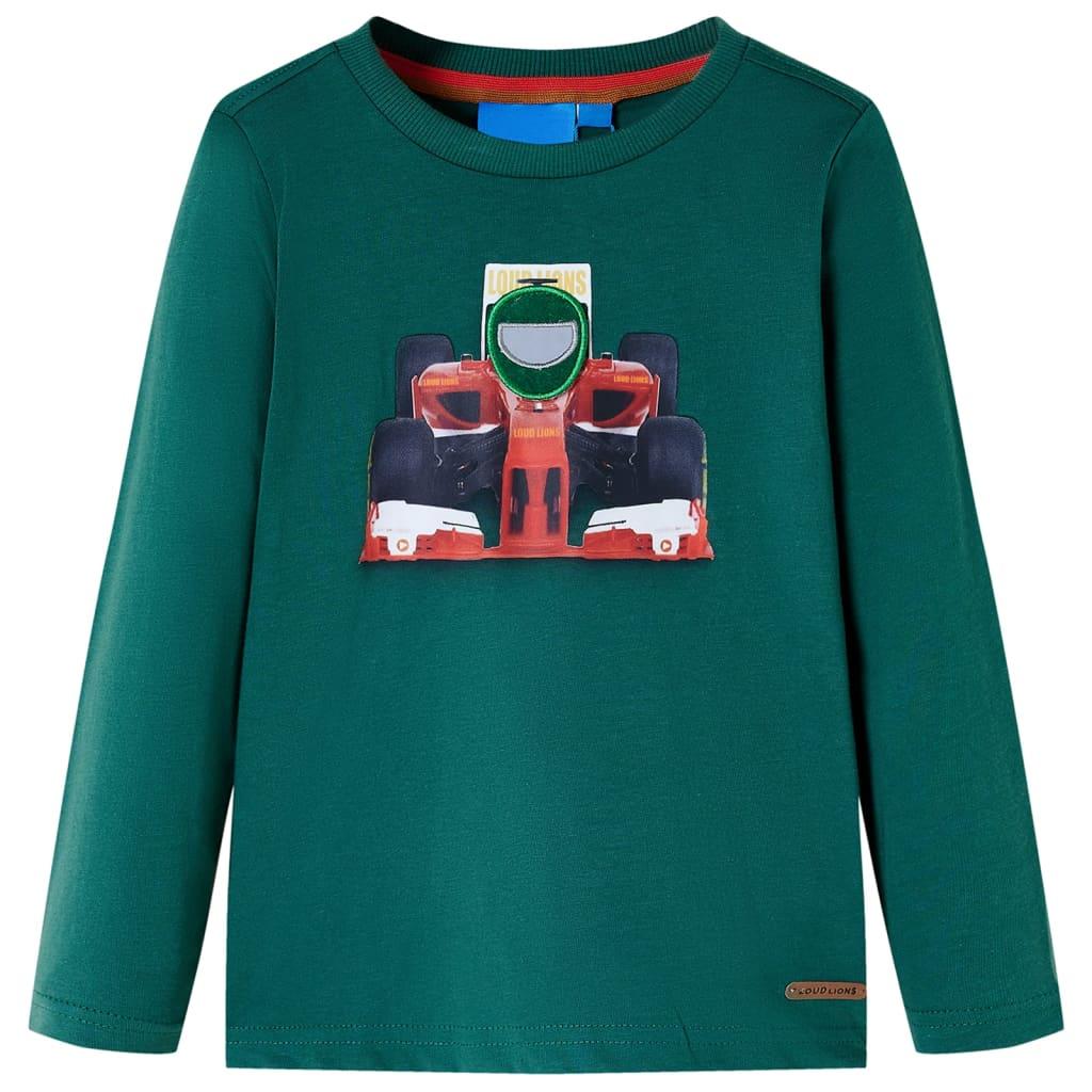 Langærmet T Shirt Til Børn 128 Cm Grøn