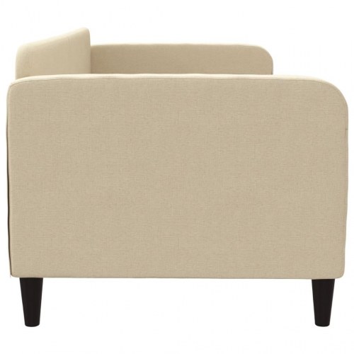 Daybed 80x200 cm i stof - cremefarvet sengeramme/sovesofa