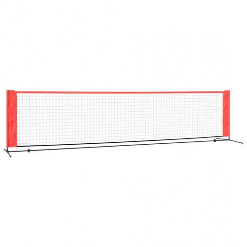 Tennisnet 400 × 100 × 87 cm - polyester, sort/rød