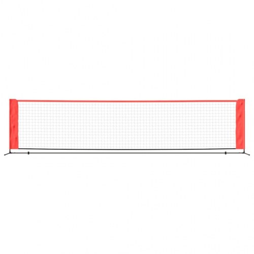 Tennisnet 400 × 100 × 87 cm - polyester, sort/rød