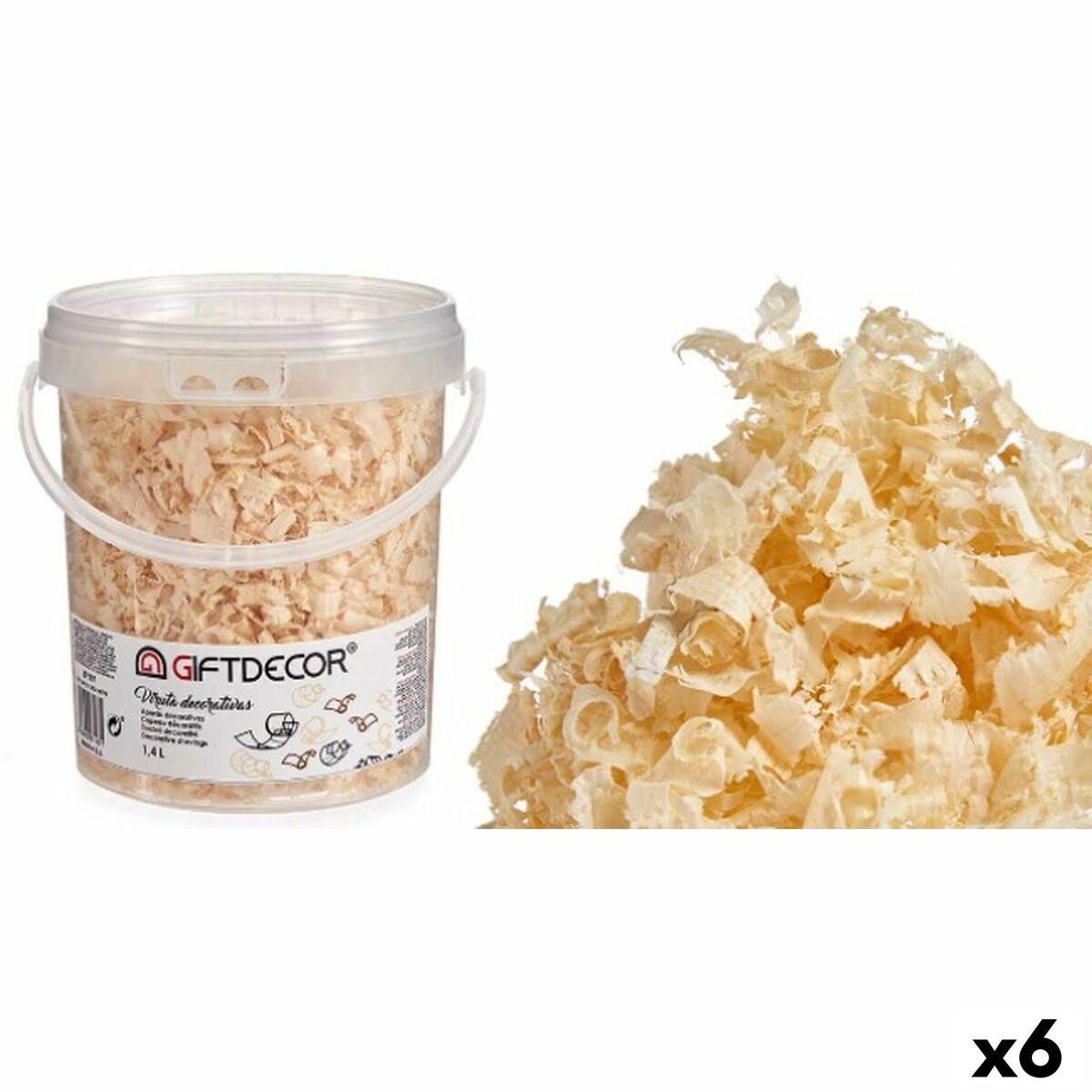 Dekorative spåner VIRUTA-NATURAL Natur 1,4 L (6 enheder)