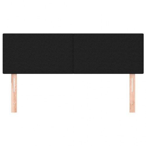 Sengegavl i stof 144 x 5 x 78/88 cm - sort