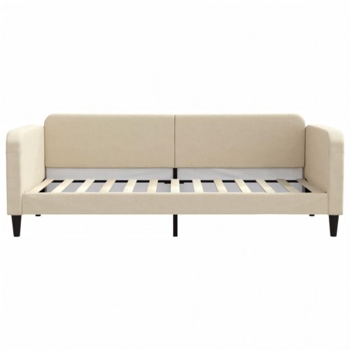 Daybed 90x200 cm i stof - cremefarvet sengeramme/sovesofa