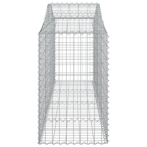 Buede gabionkurve - 10 stk. 200×50×80/100 cm i galvaniseret jern